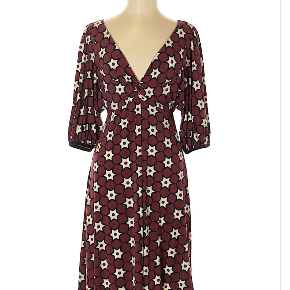 NWT Max Studio V Neck Red Dress Size M